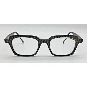 LA Eyeworks BLAKEY 933 Eyeglasses Gold Silver Hatchet Pattern Frames Only Japan